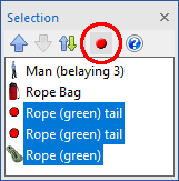 Selection pane rope dots
