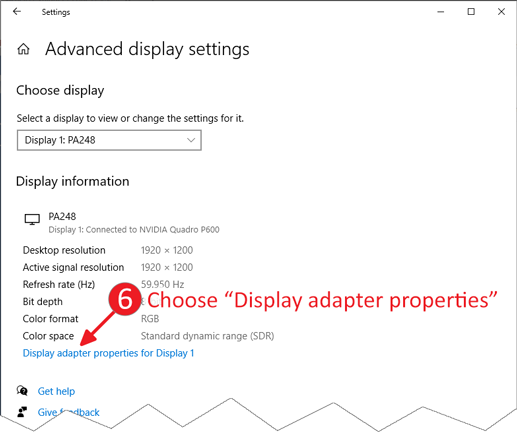 Display Adapter Properties